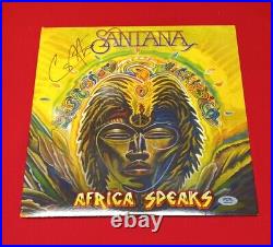 Carlos Santana Africa Speaks Vinyl Album Signed Autographed PSA