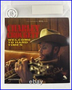 Charley Crockett Signed Welcome To Hard Times Vinyl Record Album Gold Auto