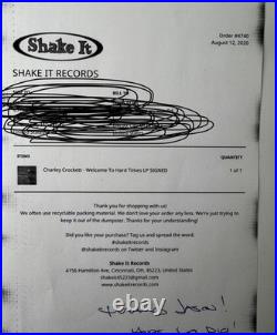 Charley Crockett Signed Welcome To Hard Times Vinyl Record Album Gold Auto