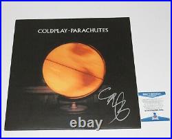 Coldplay Chris Martin Signed'parachutes' Album Vinyl Proof Yellow Beckett Bas