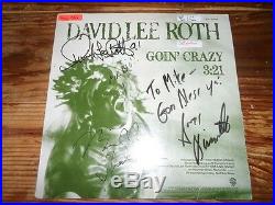 DAVID LEE ROTH band signed/autographed vinyl ALBUM promo 12' single (VAN HALEN)