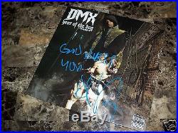DMX Rare Authentic Hand Signed Vinyl LP Record Rap Hip Hop Year of the Dog Album
