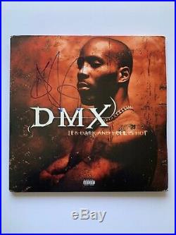 DMX SIGNED AUTO Its Dark And Hell Is Hot ALBUM VINYL LP JSA COA #GG61370 RARE