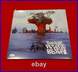 Damon Albarn GORILLAZ Plastic Beach Vinyl Album Signed Autographed JSA
