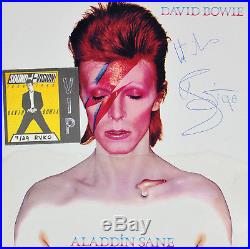 David Bowie Best Wishes Signed Aladdin Sane Album Cover With Vinyl BAS #A08831