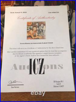 David Bowie Signed Diamond Dogs Album With COA Autographed Cover Sleeve LP Vinyl