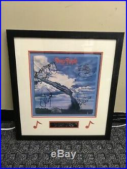 Deep Purple Stormbringer Vinyl Album Custom Framed Signed By 4 Band Members