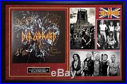 Def Leppard Autographed Ltd Ed 180g Vinyl Album LP Framed Custom Display AFTAL