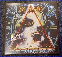 Def Leppard Band Complete Signed Autographed Rock N Roll Hysteria Vinyl Album