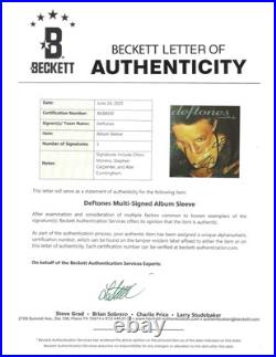 Deftones Signed'around The Fur' Vinyl Record Album Lp Chino Beckett Bas Coa X3