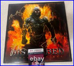 Disturbed INDESTRUCTIBLE Signed 12' Vinyl Record Album JSA