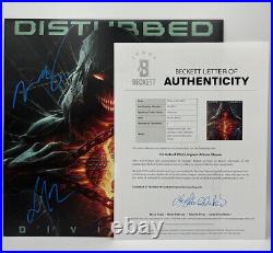 Disturbed Signed Autograph Divisive Vinyl Album David Draiman +3 Beckett Loa