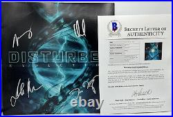 Disturbed Signed Autograph Evolution Vinyl Album David Draiman +3 Beckett Coa