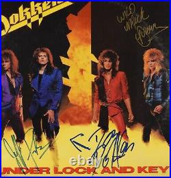 Dokken Signed Autograph JSA Record Album Vinyl Under Lock And Key