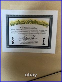 Donald Fagen Walter Becker Signed Steely Dan Aja Vinyl Record Album with COA
