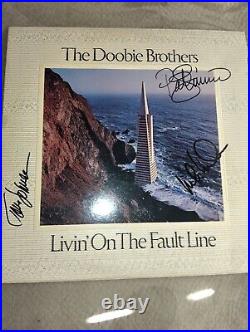 Doobie Brothers Simmons, Johnston, McDonald Autographed Signed Lp Vinyl Album