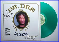 Dr. Dre Signed THE CHRONIC Album with OG 92 Cover GREEN Vinyl EXACT Proof BAS LP