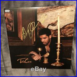 Drake Signed Take Care Vinyl Album Record with 6 Inscription -smudged
