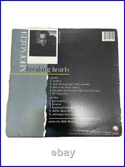 ELTON JOHN signed autographed breaking hearts vinyl album cover LP