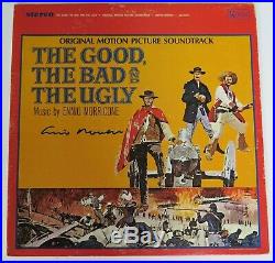 ENNIO MORRICONE Signed Autograph The Good, The Bad & The Ugly Album Vinyl LP