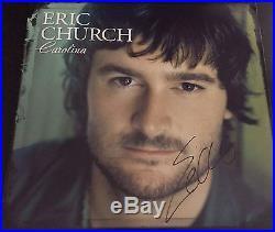 ERIC CHURCH Signed Autographed FIRST Pressing Carolina Album Vinyl Record LP