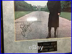 Elton John Autographed A Single Man Album Signed framed with Picture Vinyl Dis