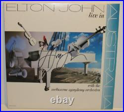 Elton John Hand Signed Live In Australia Vinyl Album Autographed JSA COA