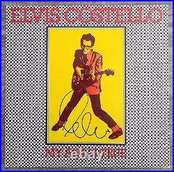Elvis Costello Signed My Aim Is True Vinyl Record LP Album Rock Pop LEGEND RAD