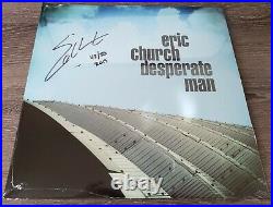 Eric Church Autographed Desperate Man Vinyl Album Signed Free Shipping