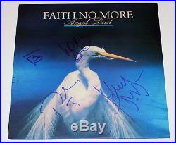 FAITH NO MORE SIGNED AUTHENTIC'ANGEL DUST' RECORD ALBUM LP VINYL withCOA X4 PROOF
