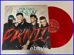 FROM ASHES TO NEW AUTOGRAPHED SIGNED PANIC VINYL ALBUM With EXACT SIGNING PROOF