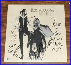 Fleetwood Mac Band Signed Rumors Vinyl Album Rock And Roll Stevie Nicks +3 Bas