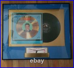 Framed Matted Elvis Presley Vinyl Record Album Autographed No COA