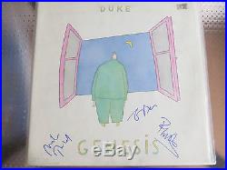 GENESIS SIGNED DUKE VINYL ALBUM COVER WithPROOF PHIL COLLINS BANKS RUTHERFORD