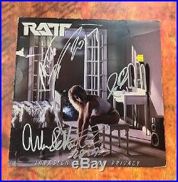 GFA Stephen Pearcy x3 Band RATT Signed Vinyl Record Album PROOF AD2 COA