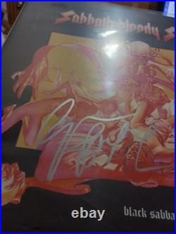 Geezer Butler Signed Vinyl LP Black Sabbath Album Sabbath Bloody Sabbath PSA