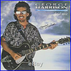 George Harrison Authentic Signed Cloud Nine Album Cover With Vinyl BAS #X10361