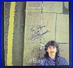 George Harrison Signed'Somewhere In England' Album Cover With Vinyl PSA #AB04537
