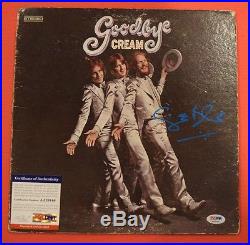 Ginger Baker Signed Autographed Goodbye Cream Record Album Vinyl LP PSA COA