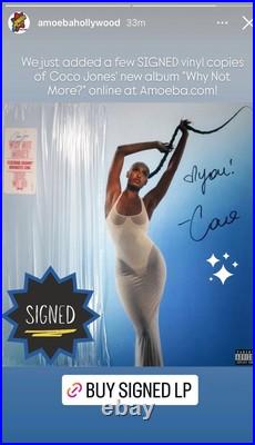 Grammy Award Winning Singer & Actress Coco Jones Signed Why Not More Vinyl Album