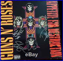 Guns N Roses Signed Album Slash Autographed + Duff Steven Adler (Axl Rose) Vinyl
