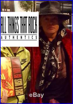 Guns N Roses Signed Vinyl Axl Rose Autograph Album w Slash Duff Sorum Reed Proof