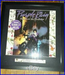 Hand signed autograph prince symbol purple rain album vinyl