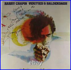 Harry Chapin Verities & Balderdash Autographed Cover Elektra 7E-1012 Vinyl Album