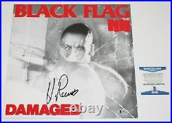 Henry Rollins Signed Black Flag'damaged' Album Vinyl Record Lp Beckett Coa Bas