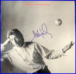 Huey Lewis & The News Small World Lp Album Signed Coa