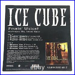 Ice Cube Autograph Pushin Weight Vinyl Record Album Cover Beckett NWA Rap Signed