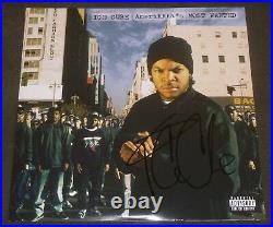 Ice Cube Signed Amerikka's Most Wanted Record Album Reissue Lp Nwa Vinyl Reissue