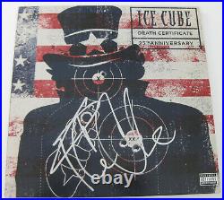 Ice Cube, Signed, Autographed, Death Certificate 25TH Anniversary, Vinyl Album, Proof
