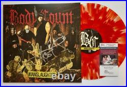 Ice-t Body Count Hand Signed Autographed Manslaughter Vinyl Album Lp +jsa Coa